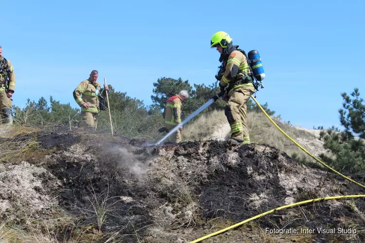 Kleine natuurbrand in Huisduinen