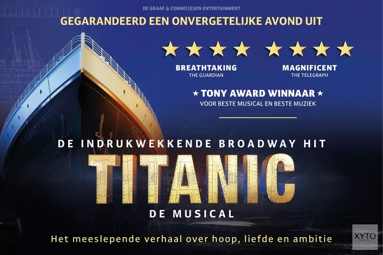 Kaartverkoop voor TITANIC de musical in Theater de Kampanje is gestart