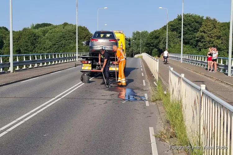 Automobilist rijdt hekwerk Nieuweweg kapot