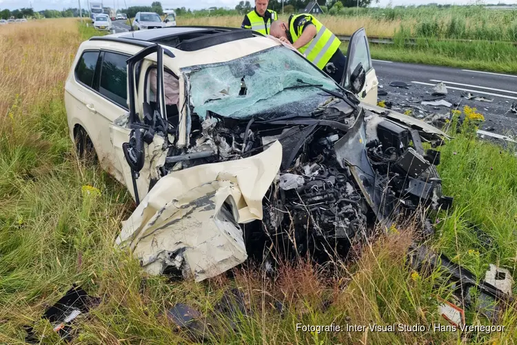 Grote ravage op N9 na ongeluk