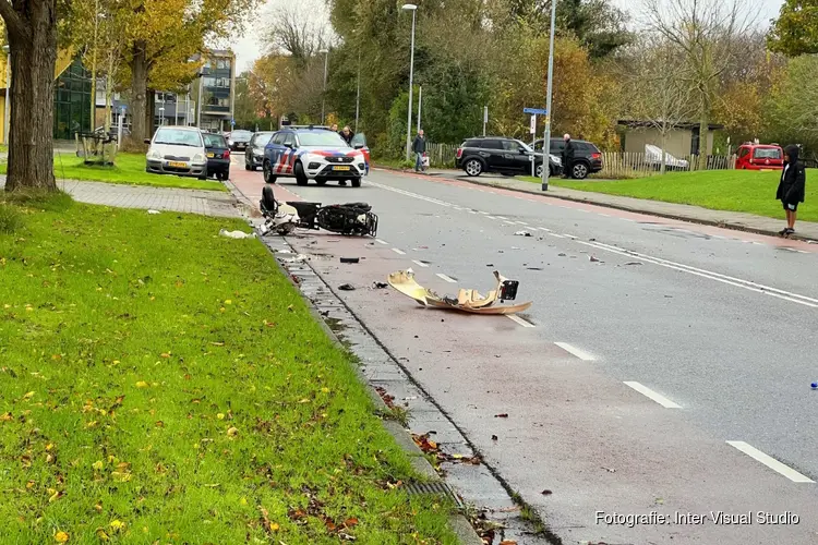 Harde aanrijding op Texelstroomlaan in Den Helder