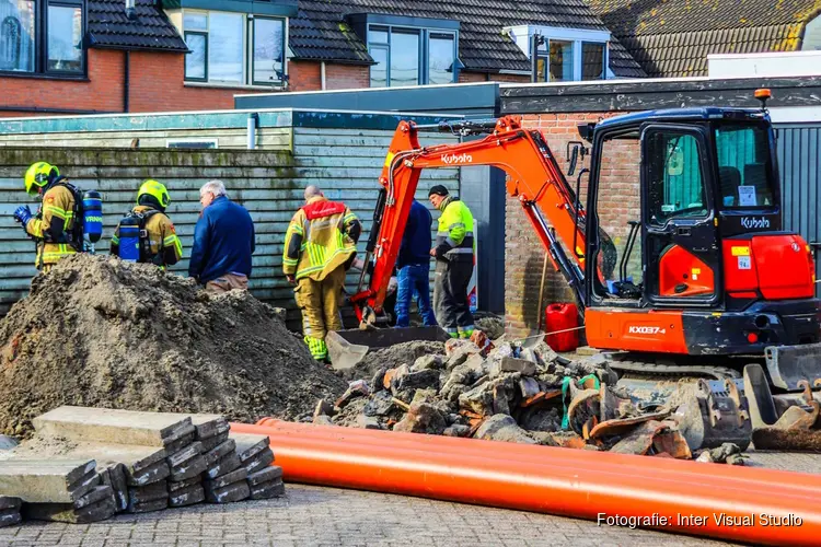 Gaslekkage tijdens graafwerkzaamheden in Den Helder