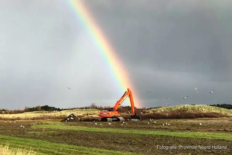 Laatste fase werkzaamheden in natuurgebied Hanenplas op Texel