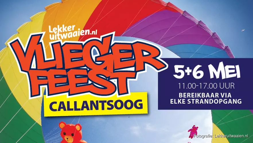 Vliegerfeest op 5 en 6 mei op Callantsoogse strand