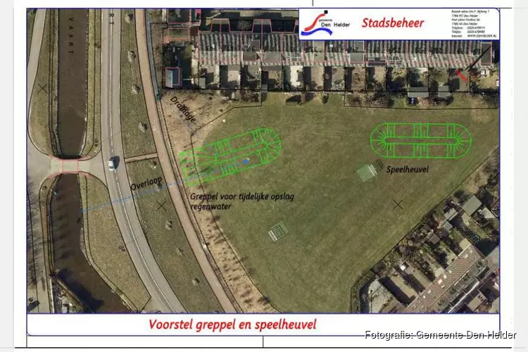 Geplande werkzaamheden op het grasveld tussen de Kano- en Treilerstraat